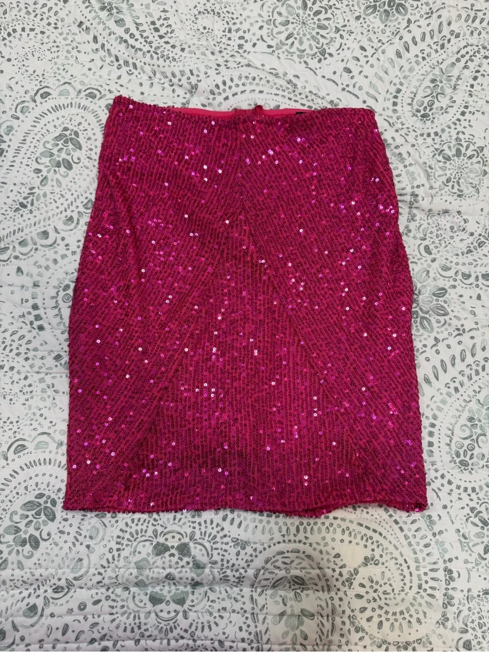 Windsor Sequin Mini Skirt Fuchsia Pink